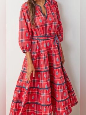 Printfresh Main Street Maxi Dress in Nostalgia Plaid 100% Organic Cotton